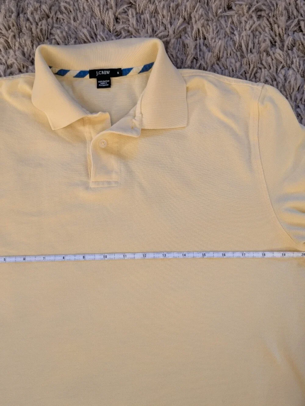 J.Crew Men’s Yellow Polo Shirt Size M – Long Sleeve